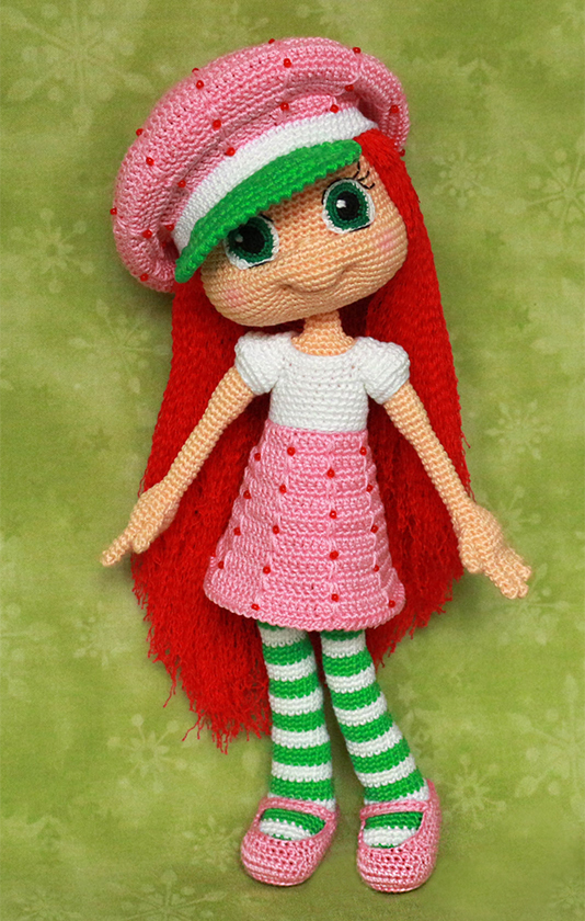 Амигуруми: Земляничка. Бесплатная схема для вязания игрушки. FREE amigurumi pattern. #амигуруми #amigurumi #схема #pattern #вязание #crochet #knitting амигуруми Земляничка